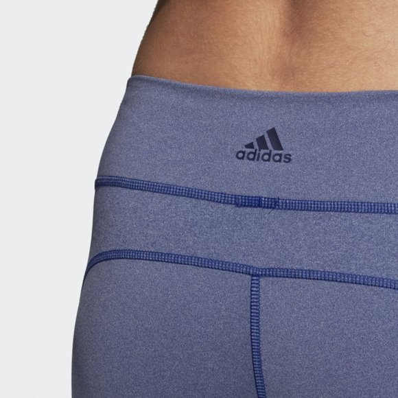 ADIDAS Midrise ⅞ Tights Leggings Plus Size 2X Heather Blue - Picture 3 of 4